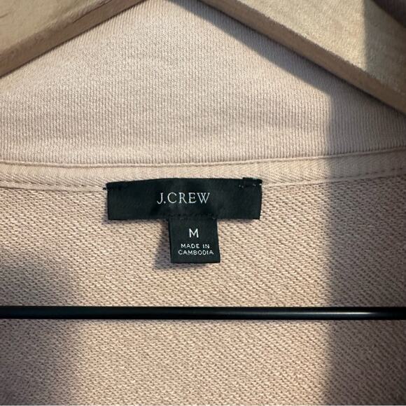 J. Crew Cotton Rose Pink Tunic Half Zip Sweatshirt w Pockets Medium - Picture 10 of 10